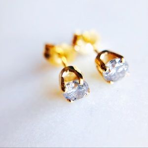 14K Yellow Gold 1/2ct Genuine Diamond Earrings
